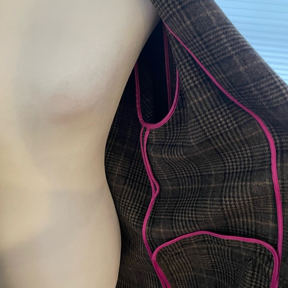 Avec Les Filles Double Face Plaid Wool Blend Coat - Picture 7 of 13